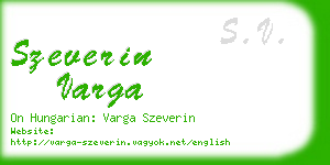 szeverin varga business card